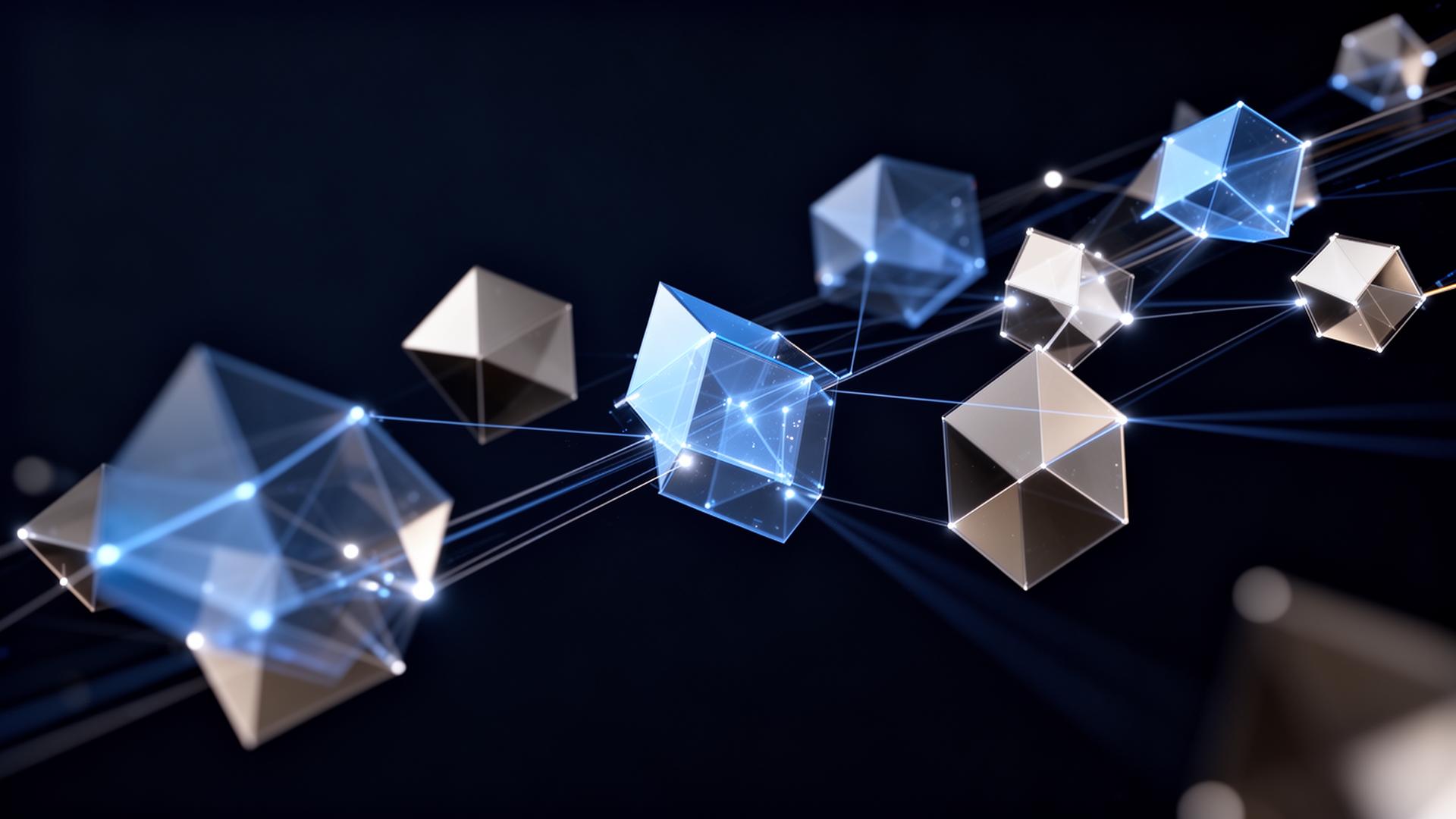 Abstract holographic data visualization representing AI-powered enterprise intelligence